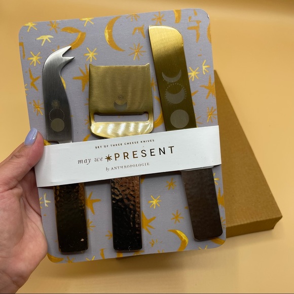 Anthropologie Mona Cheese Knives, Set of 3 - Picture 6 of 6